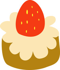Strawberry upcake Illustration