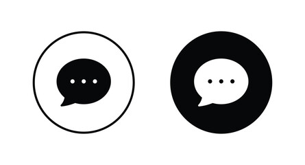 Chat icon vector. Speech bubble icon. message icon collection