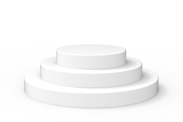 White podium isolated on transparent background
