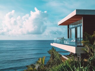Fototapeta premium Modern Ocean View House