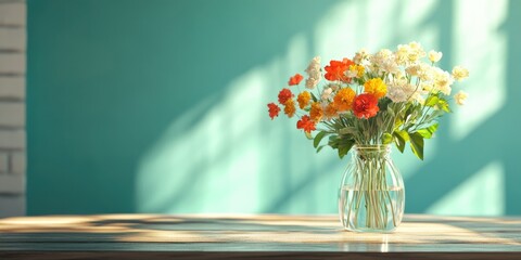 Elegant Floral Arrangement on a Coffee Table