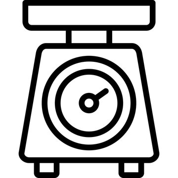 recommend clip art: kitchen scale icon illustration design with outline