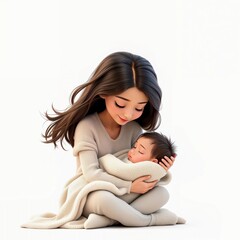 Mother with her baby