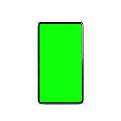Vibrant Green Screen on a Sleek Smartphone: Perfect for Presentations, Ads, or Creative Projects with a Minimalist Touch to Attract Attention and Keep Focus on Content.
