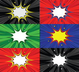 Illustration Style Speech Balloon comics, Super, super heros, homem, quadrinhos, festa de aniversario, baloes, vector, coleção, vazio, explosão.