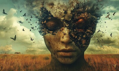 a lost soul in a surreal world