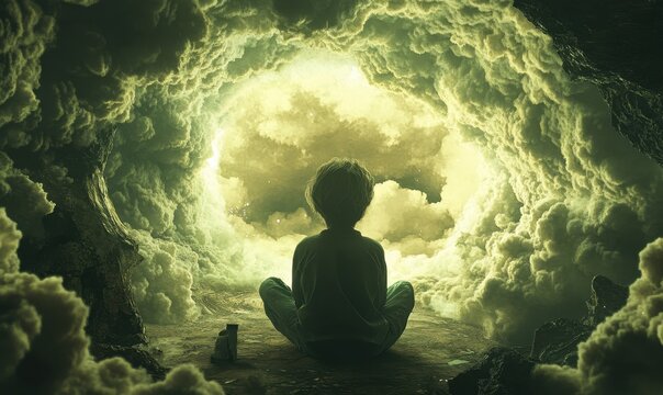 a lost soul in a surreal world