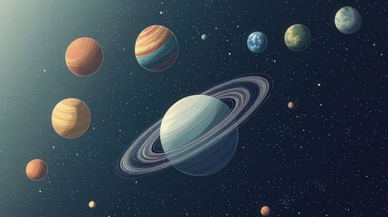 3D Model of Solar System and Orbital Planets