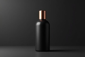Premium Black Bottle Packaging Mockup for Luxury Beauty Product Design