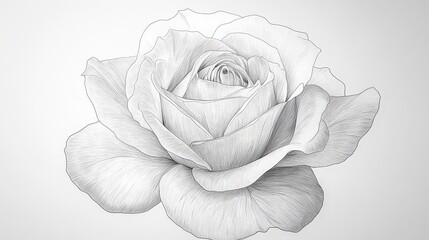 Intricate Blooming Rose with Detailed Petals