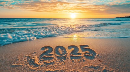 Tropical Sunset New Year Celebration in Sand