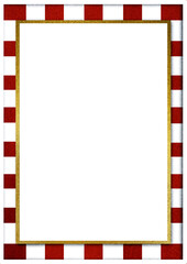 Obraz premium Festive Candy Cane Christmas Frame with Gold Accent