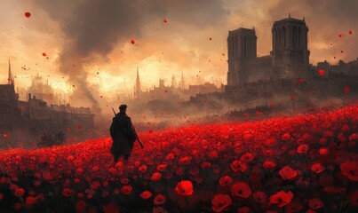 Armistice Day honors the conclusion of a major conflict through poignant ceremonies and the symbolic remembrance of sacrifices with poppies.