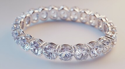 Obraz premium Bracelet jewelry diamond white.