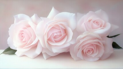 Elegant arrangement of soft pink roses for romantic and dreamy themes