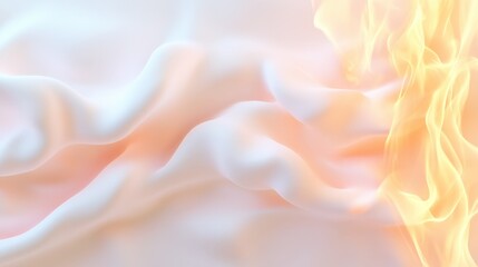 Abstract flowing fabric and dynamic fire energy fusion