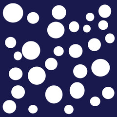 illustration of white big dots pattern on blue background