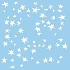 illustration of white stars pattern on blue background