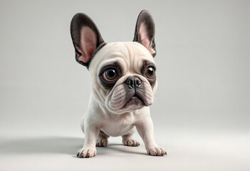 Fototapeta premium 3d model of a whimsical French bulldog - generated by ai