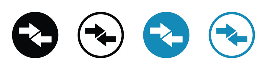 Data transfer arrows vector concepts. Transfer data arrow vector signs set. Data transfer arrow icon