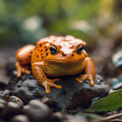 Orange Frog Closeup