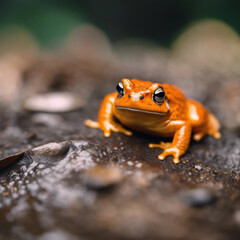 Orange Frog Closeup
