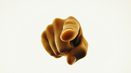 Dynamic Close-up of a Hand Pointing Towards the Viewer