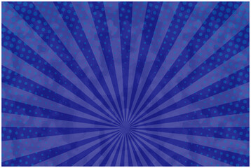 Obraz premium 水彩風水玉入り集中線・青