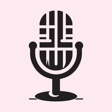 recommend clip art: Microphone logo vector, Microphone silhouette vector icon.