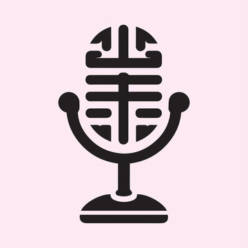 recommend clip art: Microphone logo vector, Microphone silhouette vector icon.