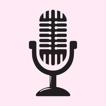 recommend clip art: Microphone logo vector, Microphone silhouette vector icon.