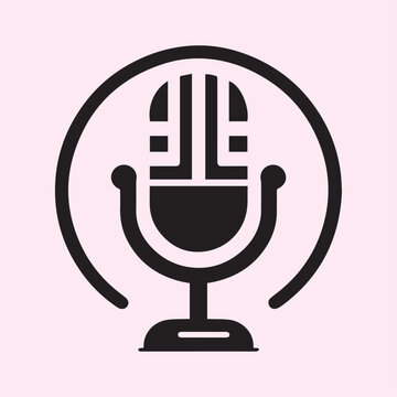 recommend clip art: Microphone logo vector, Microphone silhouette vector icon.