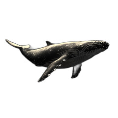 Majestic Humpback Whale Swimming Gracefully