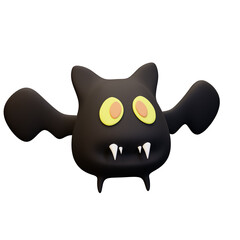 Bat Halloween 3D Illustration 