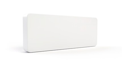 Fototapeta premium Blank Label on White Background - a simple and versatile visual. The blank label on the white background creates a clean and uncluttered look. It gives the impression of a blank slate, making it a gre