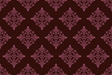 Geometric ethnic oriental ikat pattern traditional Design for background,carpet,wallpaper,clothing,wrapping,Batik,fabric,Vector illustration.embroidery style.