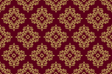 Geometric ethnic oriental ikat pattern traditional Design for background,carpet,wallpaper,clothing,wrapping,Batik,fabric,Vector illustration.embroidery style.