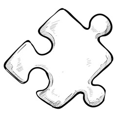 Handdrawn Puzzle Illustration