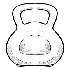 Handdrawn Kettlebell Illustration