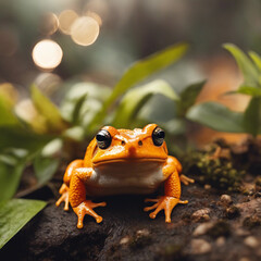 Orange Frog Closeup