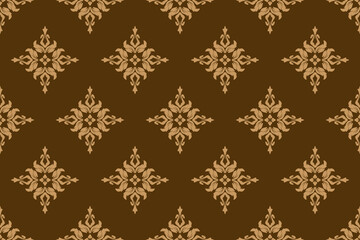 Geometric ethnic oriental ikat pattern traditional Design for background,carpet,wallpaper,clothing,wrapping,Batik,fabric,Vector illustration.embroidery style.