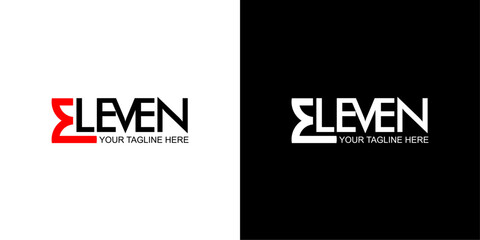 Obraz premium eleven vector logo design for retail