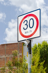 no over 30 km sign, no over 30 km sign, signage, road safety education, outdoor sign, speed limit sign