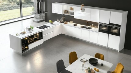 Modern Kitchen with Elegant Design and Open Space