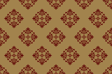 Geometric ethnic oriental ikat pattern traditional Design for background,carpet,wallpaper,clothing,wrapping,Batik,fabric,Vector illustration.embroidery style.