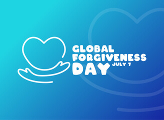 Global Forgiveness Day. July 7. Gradient background. Poster, banner, card, background.