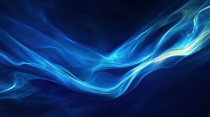 Fototapeta premium A blue wave with stars in the background