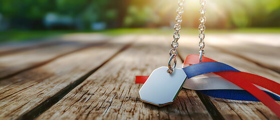 Honor veterans day with meaningful military dog tags display