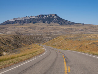 Highway Leading to Square Butte in Montana