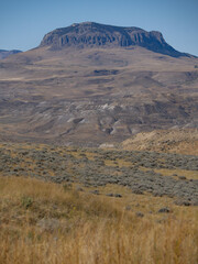 Square Butte Near Geraldine, Montana, with Unspoiled Prairie